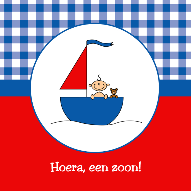 Jongetje in bootje - Felicitatiekaarten Felicitatiekaarten - Jongetje in bootje