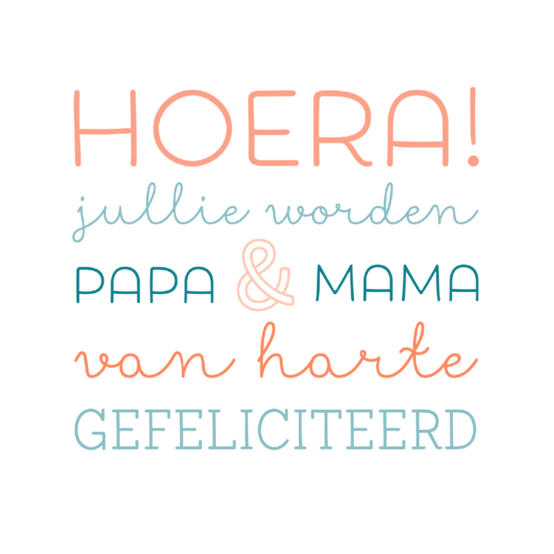 Jullie worden papa & mama - Felicitatiekaarten Felicitatiekaarten - Jullie worden papa & mama