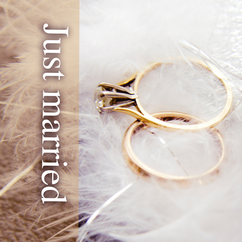 Just married rings - Felicitatiekaarten Felicitatiekaarten - Just married rings