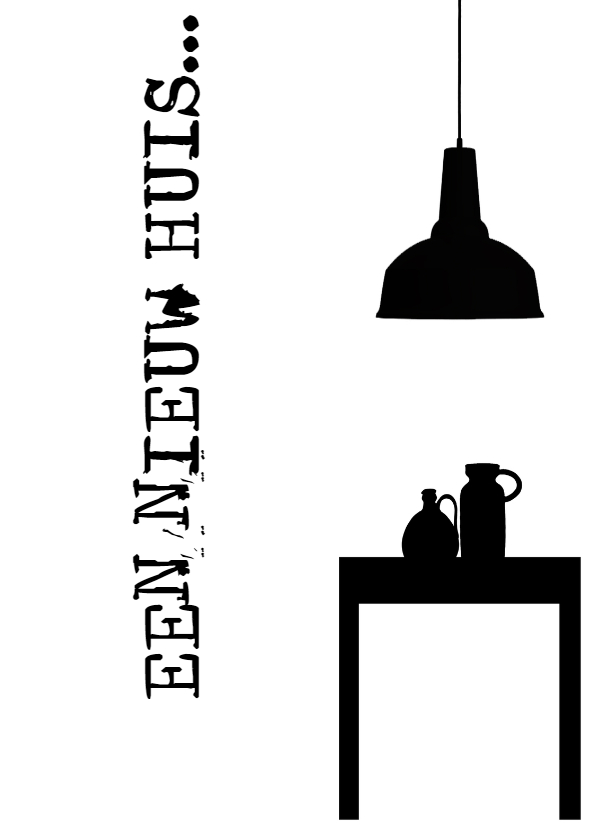 Kaart een nieuw huis - Felicitatiekaarten Felicitatiekaarten - Kaart een nieuw huis
