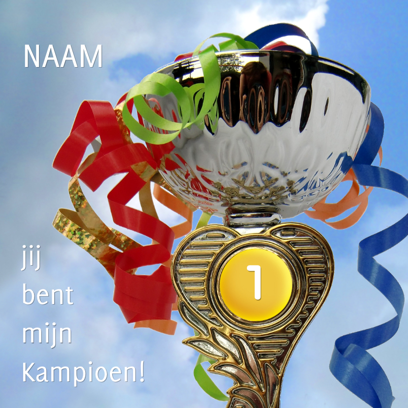 Kampioen Beker - Felicitatiekaarten Felicitatiekaarten - Kampioen Beker
