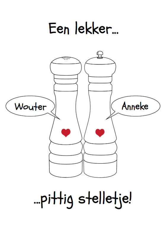 Liefde kaart voor een lekker pittig stelletje - Felicitatiekaarten Felicitatiekaarten - Liefde kaart voor een lekker pittig stelletje