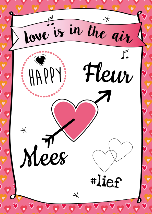 Love is in the air, grafisch - Felicitatiekaarten Felicitatiekaarten - Love is in the air, grafisch