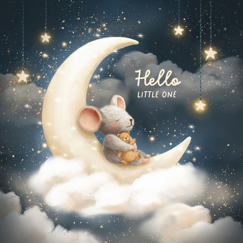 Felicitatiekaarten - Magisch lief felicitatiekaartje voor geboorte van een kindje