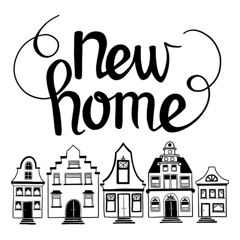 New home huisjes - EM - Felicitatiekaarten Felicitatiekaarten - New home huisjes - EM