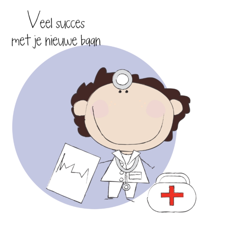Nieuwe baan arts - Felicitatiekaarten Felicitatiekaarten - Nieuwe baan arts