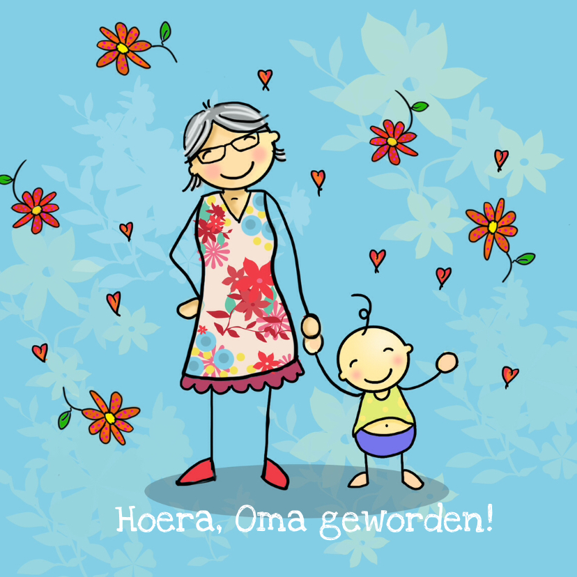Oma geworden - Felicitatiekaarten Felicitatiekaarten - Oma geworden