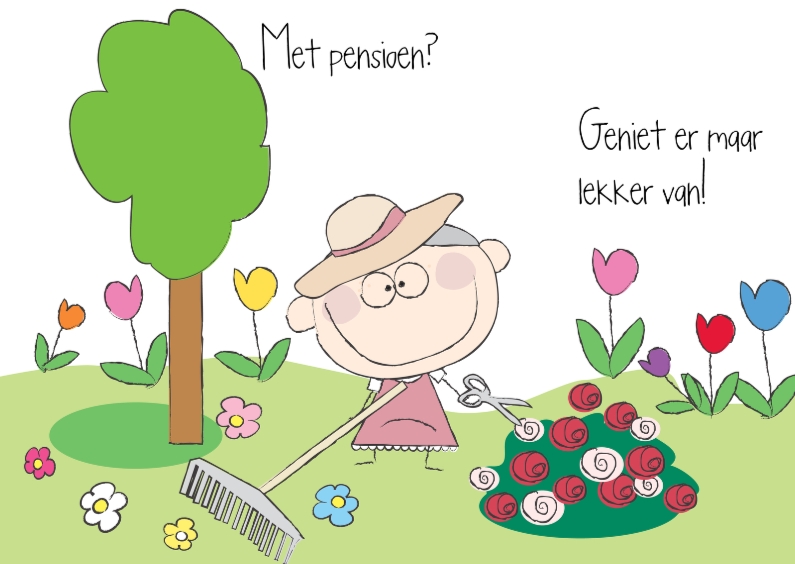 Pensioen vrouw - Felicitatiekaarten Felicitatiekaarten - Pensioen vrouw