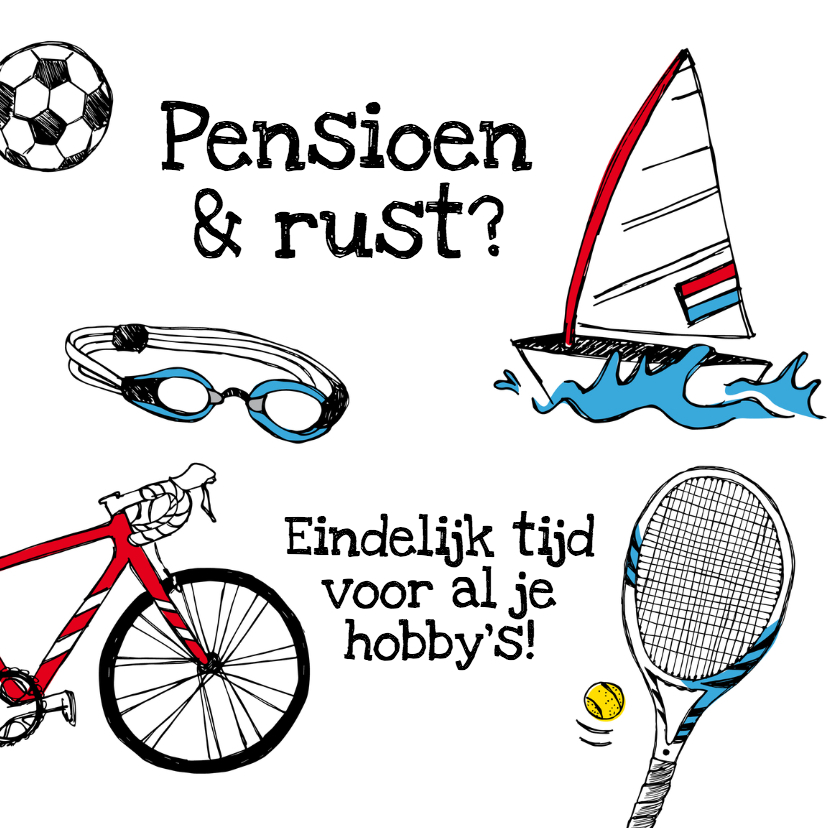 Felicitatiekaarten - Pensioenkaart sportief