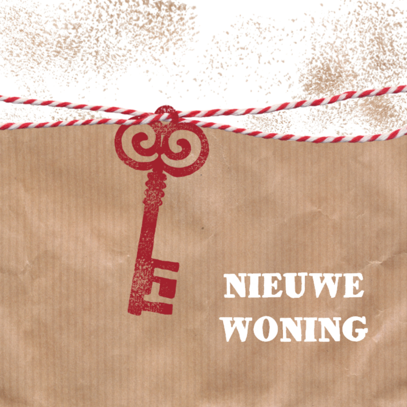 Sleutel, stempeleffect - Felicitatiekaarten Felicitatiekaarten - Sleutel, stempeleffect