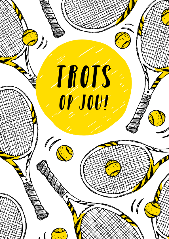 Felicitatiekaarten - Sportkaart tennis 