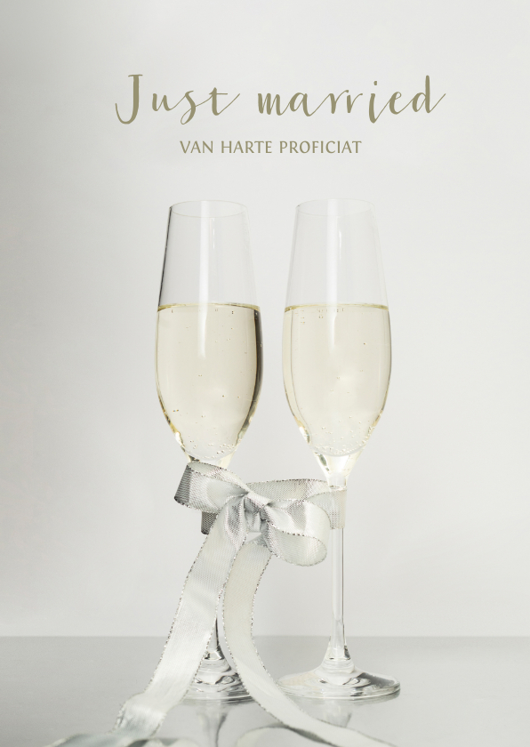 Stijlvolle felicitatiekaart voor een bruiloft - Felicitatiekaarten Felicitatiekaarten - Stijlvolle felicitatiekaart voor een bruiloft