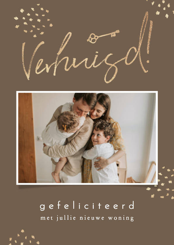 Stijlvolle kaart felicitatie nieuwe woning - Felicitatiekaarten Felicitatiekaarten - Stijlvolle kaart felicitatie nieuwe woning