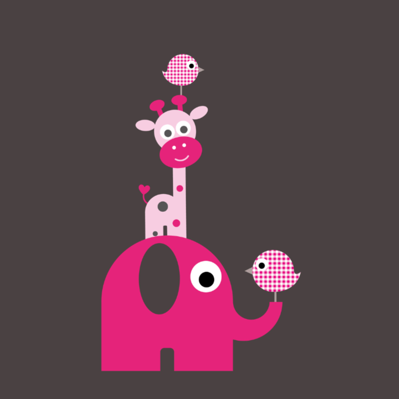 Torentje van dieren - Felicitatiekaarten Felicitatiekaarten - Torentje van dieren