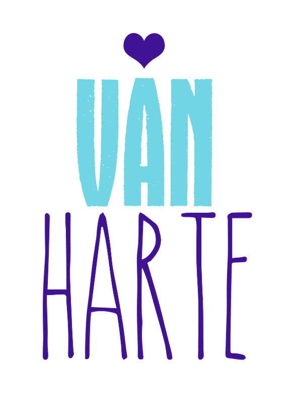 Van Harte kaart met hartjes - Felicitatiekaarten Felicitatiekaarten - Van Harte kaart met hartjes