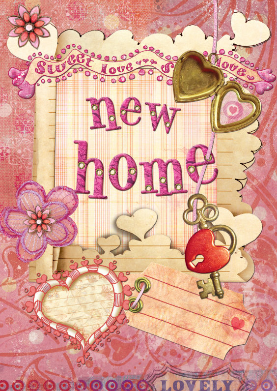 Verhuiskaart - New Home 1 - SG - Felicitatiekaarten Felicitatiekaarten - Verhuiskaart - New Home 1 - SG