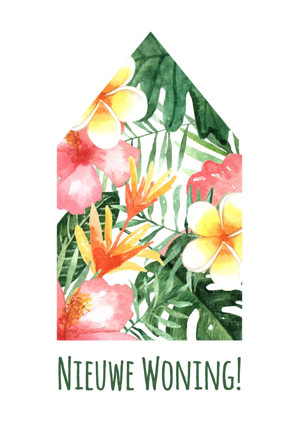 Felicitatiekaarten - Verhuiskaart Tropical - WW