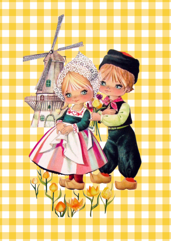 Vintage kaart -Ik vind je Lief - Felicitatiekaarten Felicitatiekaarten - Vintage kaart -Ik vind je Lief