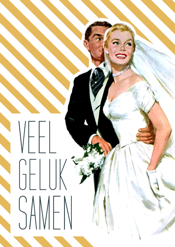 Vintage veel geluk - Felicitatiekaarten Felicitatiekaarten - Vintage veel geluk