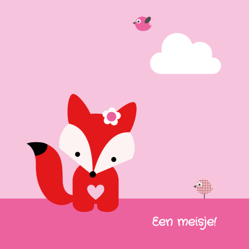 Vosje meisje - Felicitatiekaarten Felicitatiekaarten - Vosje meisje