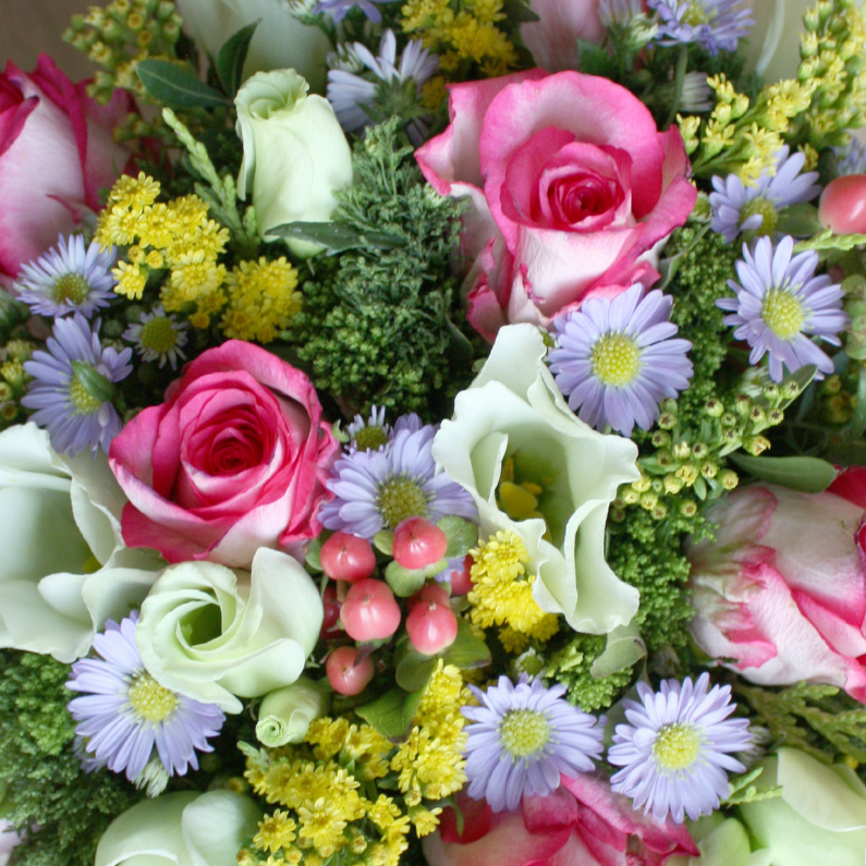 Vrolijk boeket bloemen - Felicitatiekaarten Felicitatiekaarten - Vrolijk boeket bloemen