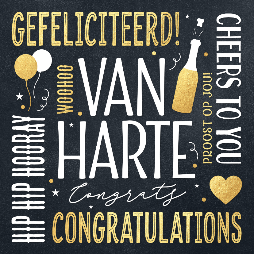 Vrolijke felicitatie kaart Gefeliciteerd teksten - Felicitatiekaarten Felicitatiekaarten - Vrolijke felicitatie kaart Gefeliciteerd teksten