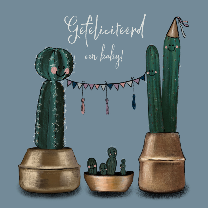 Vrolijke felicitatiekaart voor de geboorte van een kindje - Felicitatiekaarten Felicitatiekaarten - Vrolijke felicitatiekaart voor de geboorte van een kindje