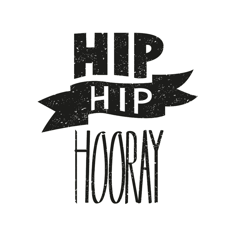 Felicitatiekaarten - Vrolijke Verjaardagskaart- Hip Hip Hooray