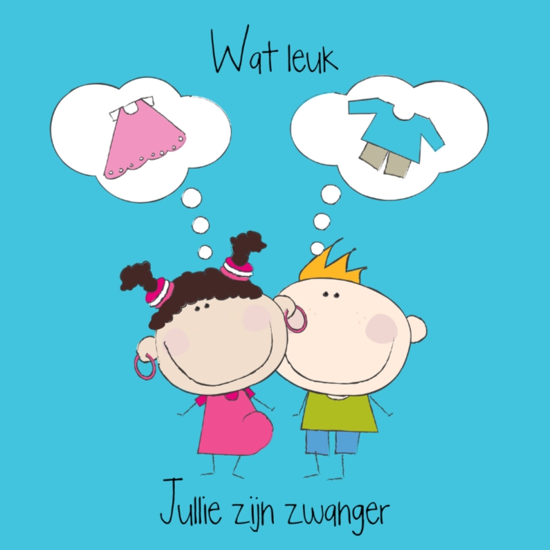 Wat leuk jullie zijn zwanger 2 - Felicitatiekaarten Felicitatiekaarten - Wat leuk jullie zijn zwanger 2