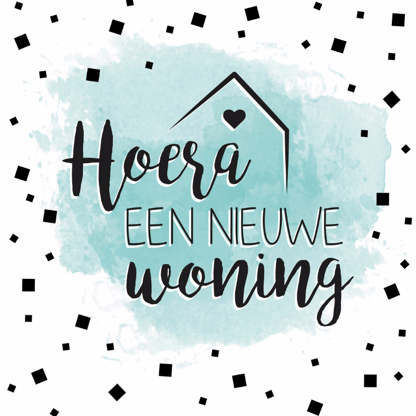 Nieuw Watercolor nieuwe woning - Felicitatiekaarten | Kaartje2go XQ-81