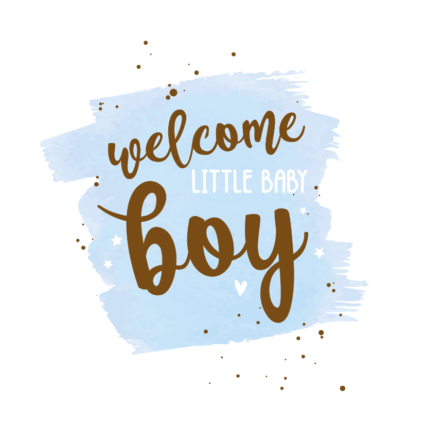 Felicitatiekaarten - Welcome little baby boy - happy felicitatiekaart