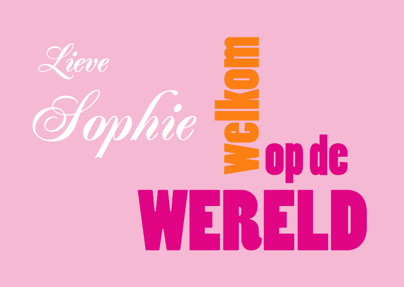 Welkom op de wereld Meisje 2 - OT - Felicitatiekaarten Felicitatiekaarten - Welkom op de wereld Meisje 2 - OT