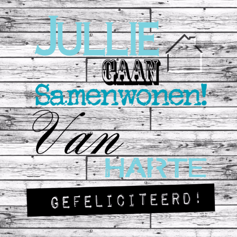Woorden Samenwonen! - BK - Felicitatiekaarten Felicitatiekaarten - Woorden Samenwonen! - BK