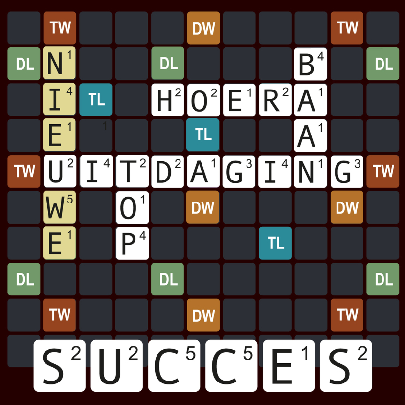 Woordspel kaart voor een nieuwe baan - Felicitatiekaarten Felicitatiekaarten - Woordspel kaart voor een nieuwe baan