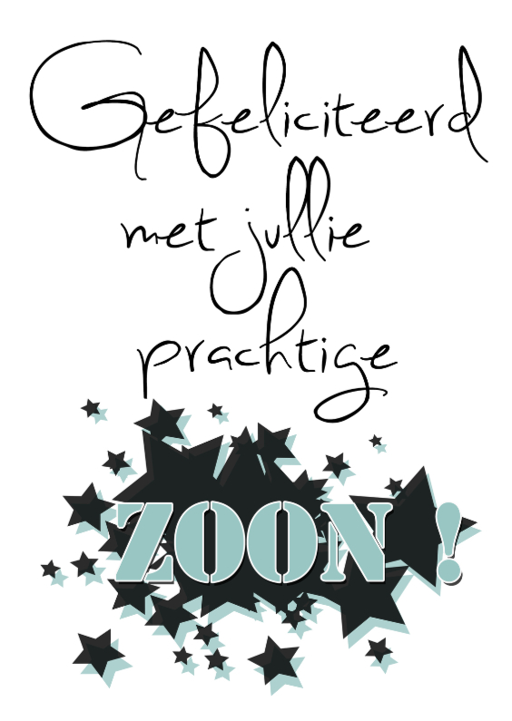 zoon ster - made4you - Felicitatiekaarten Felicitatiekaarten - zoon ster - made4you