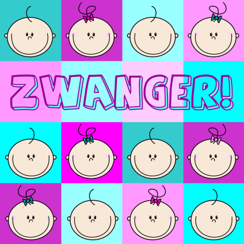 Zwanger Blije BEEBIES - Felicitatiekaarten Felicitatiekaarten - Zwanger Blije BEEBIES