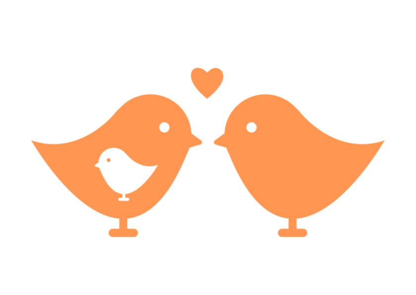 Zwanger Vogeltjes - Felicitatiekaarten Felicitatiekaarten - Zwanger Vogeltjes
