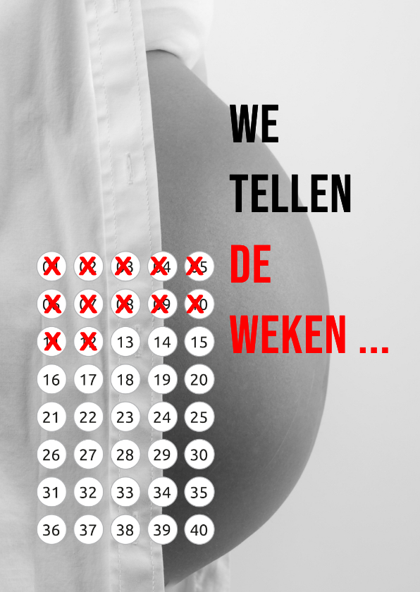 Felicitatiekaarten - Zwangerschap kalender
