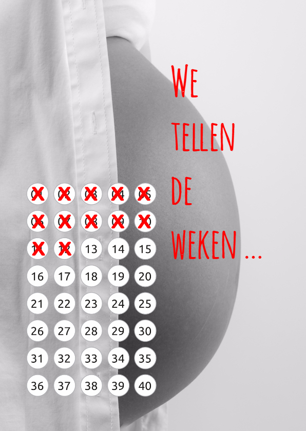 Felicitatiekaarten - Zwangerschap kalender