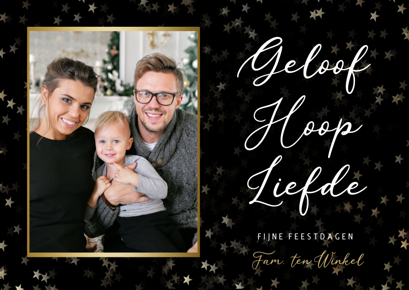 Christelijke fotokaart met eigen foto - geloof hoop liefde - Fotokaarten Fotokaarten - Christelijke fotokaart met eigen foto - geloof hoop liefde