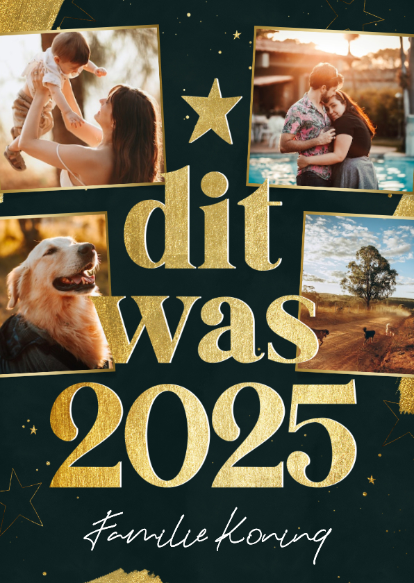 Collagekaart terugblik dit was 2026 met vier foto's - Fotokaarten Fotokaarten - Collagekaart terugblik dit was 2026 met vier foto's