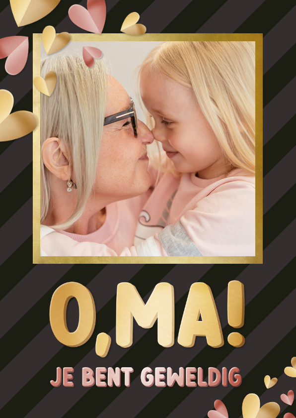 Fotokaarten - Fotokaart bedankje voor Oma - o, ma je bent geweldig