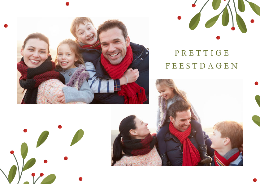 Fotokaart collage met 2 foto's takjes en besjes - Fotokaarten Fotokaarten - Fotokaart collage met 2 foto's takjes en besjes