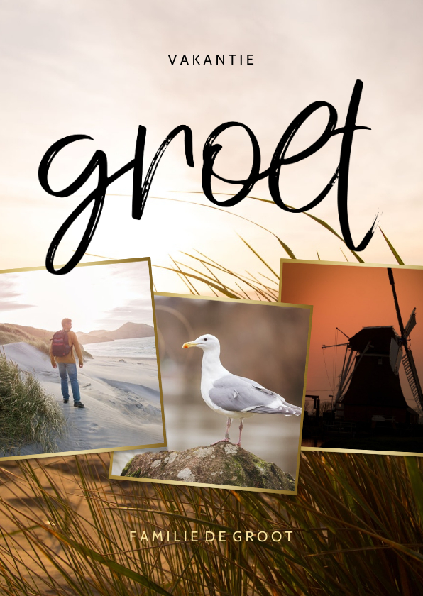 Fotokaart collage met grote foto - Fotokaarten Fotokaarten - Fotokaart collage met grote foto