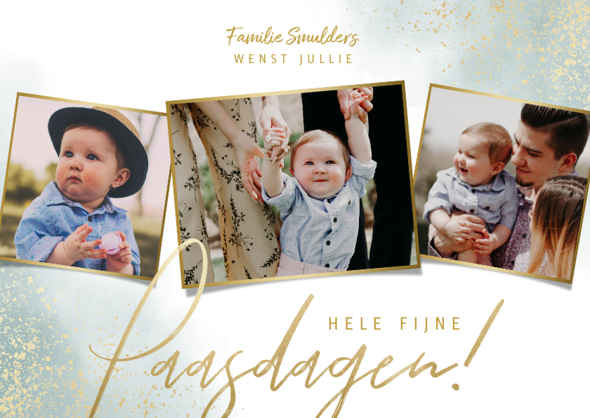 Fotokaart fijne paasdagen met 3 grote foto's - Fotokaarten Fotokaarten - Fotokaart fijne paasdagen met 3 grote foto's
