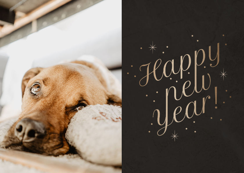 Fotokaart foto 'Happy New Year' fonkels - Fotokaarten Fotokaarten - Fotokaart foto 'Happy New Year' fonkels