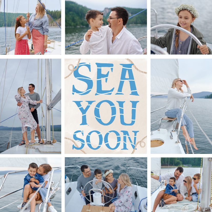 Fotokaart fotocollage sea you soon - Fotokaarten Fotokaarten - Fotokaart fotocollage sea you soon