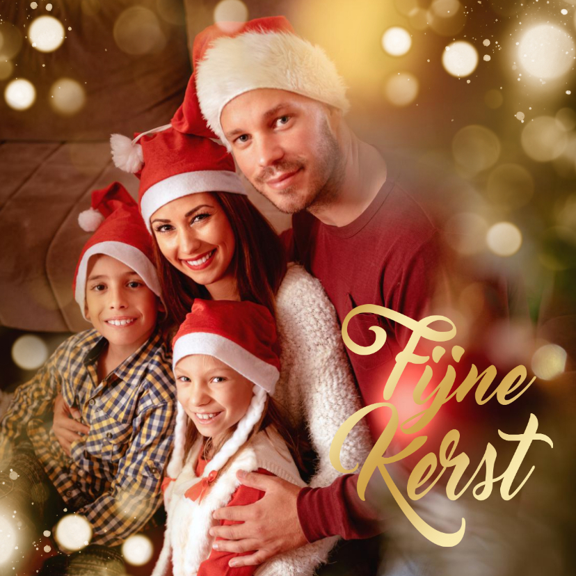 Fotokaarten - Fotokaart kerst lichteffecten fijne kerst 