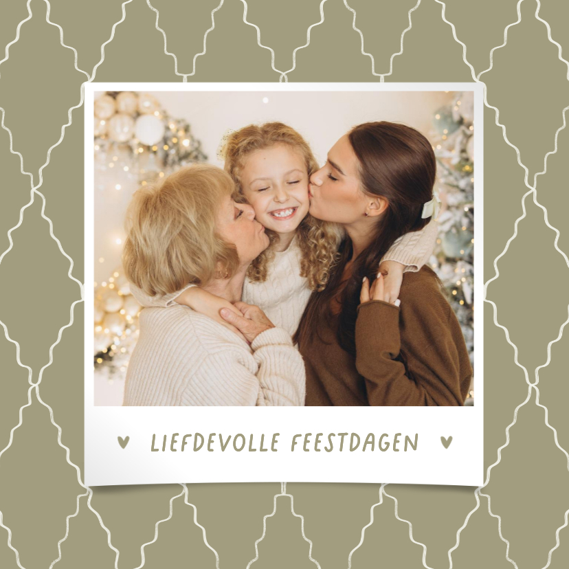 Fotokaarten - Fotokaart kerst liefdevolle feestdagen luxe patroon