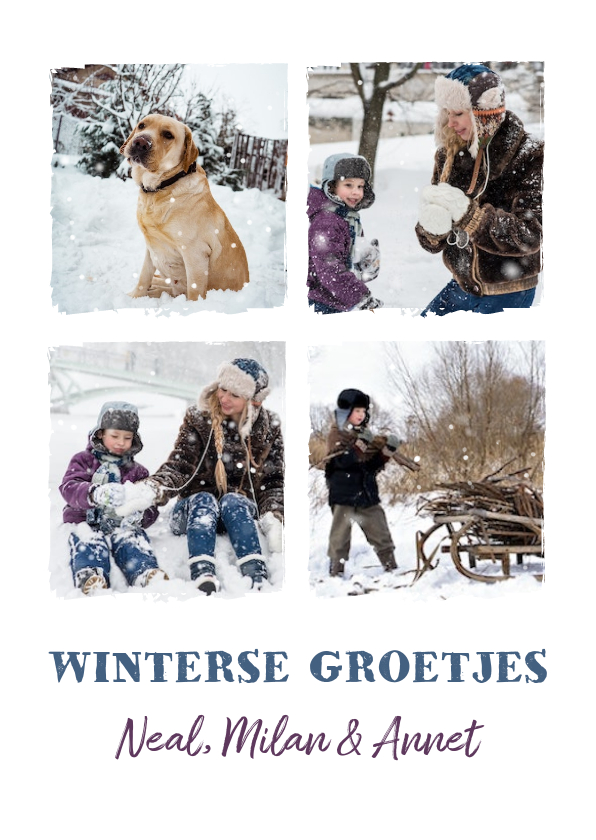 fotokaart met 4 eigen foto's - Fotokaarten Fotokaarten - fotokaart met 4 eigen foto's